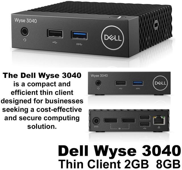 Alt view image 2 of 7 - Dell Wyse 3040 Thin Client 2GB RAM 8GB Storage Compact Energy-Efficient Desktop - OEM