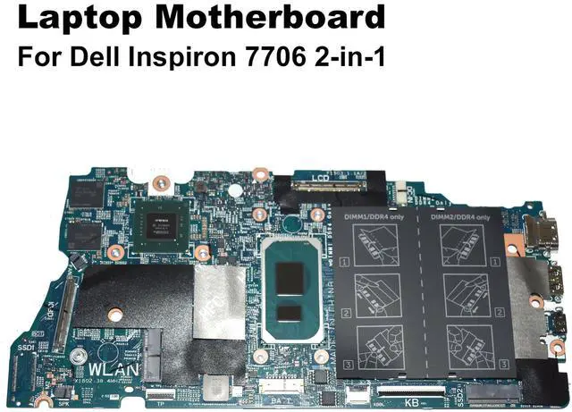 Alt view image 2 of 6 - Dell Inspiron 17 7706 2-in-1 i7-1165G7 Laptop Motherboard P47D9