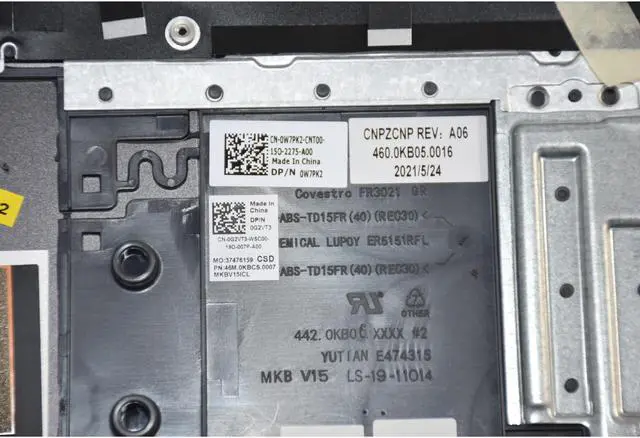 Alt view image 5 of 5 - Dell Vostro 5501 & 5502 Palmrest Backlit Keyboard Assembly G2VT3