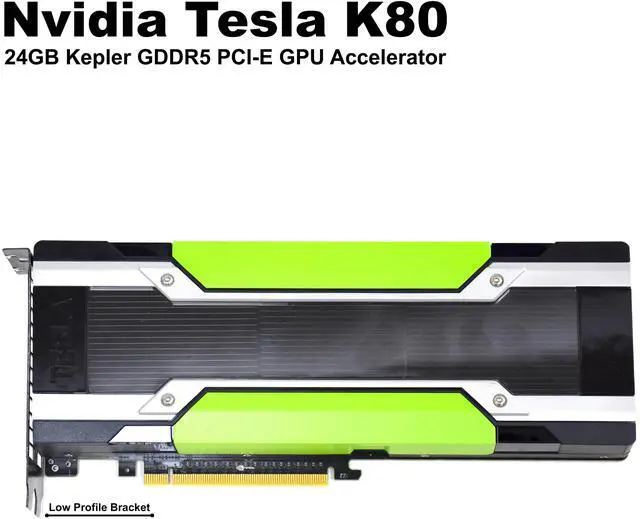 Alt view image 2 of 7 - Nvidia Tesla K80 24GB GDDR5 PCI-E Server Silver Bracket Graphics Card 0HHCJ6 - OEM