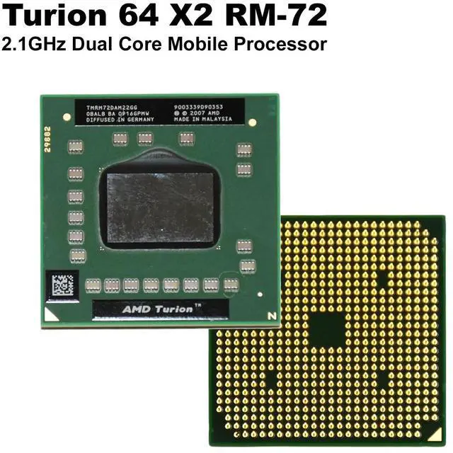 Alt view image 2 of 4 - AMD Turion 64 X2 RM-72 2.1GHz Dual Core Mobile Processor TMRM72DAM22GG