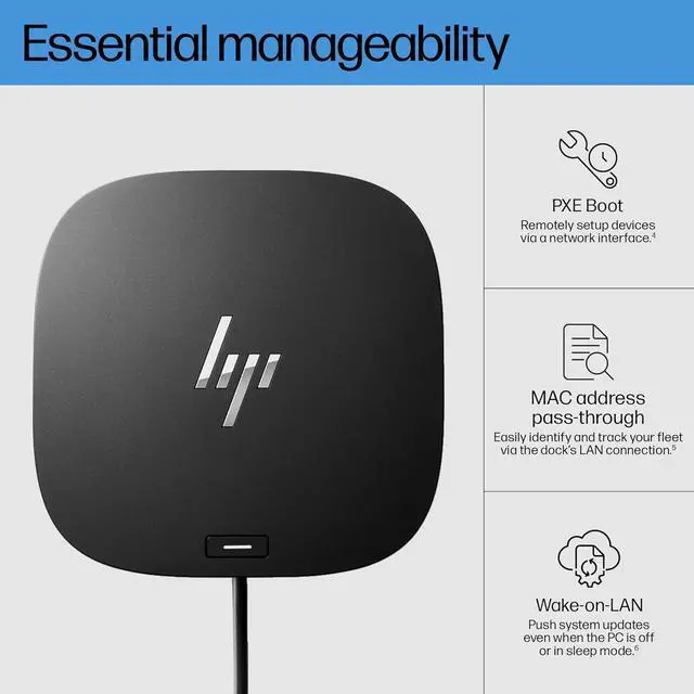 Alt view image 5 of 7 - HP USB-C Dock G5-11-in-1 Adapter for Both USB-C and Thunderbolt-Enabled Laptops, PCs, & Notebooks - Single Cable for Charging, Networking, or Data Transfers - Great for Secure & Remote Management