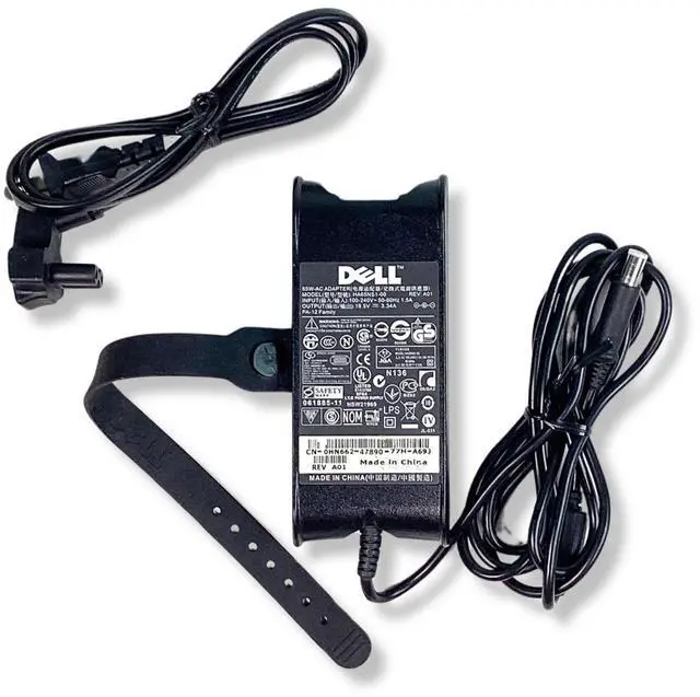 Alt view image 3 of 7 - Dell HA65NS1-00 65 Watt 5.5mm Barrel AC Power Adapter HN662
