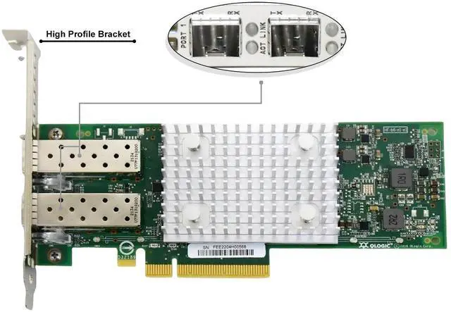 Alt view image 2 of 7 - Dell 5252W QLogic QL41112 2x Port 10GB SFP+ Network Adapter