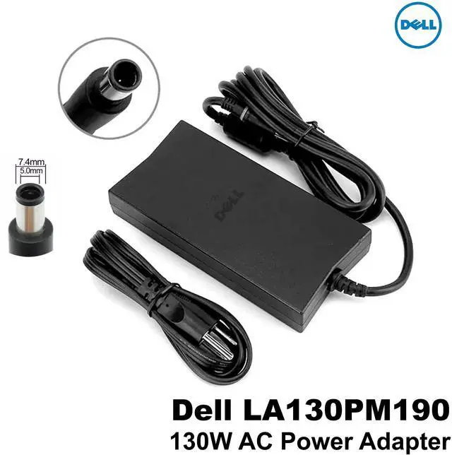 Alt view image 2 of 6 - Dell LA130PM190 130W AC Power Adapter Black 63P9N 063P9N