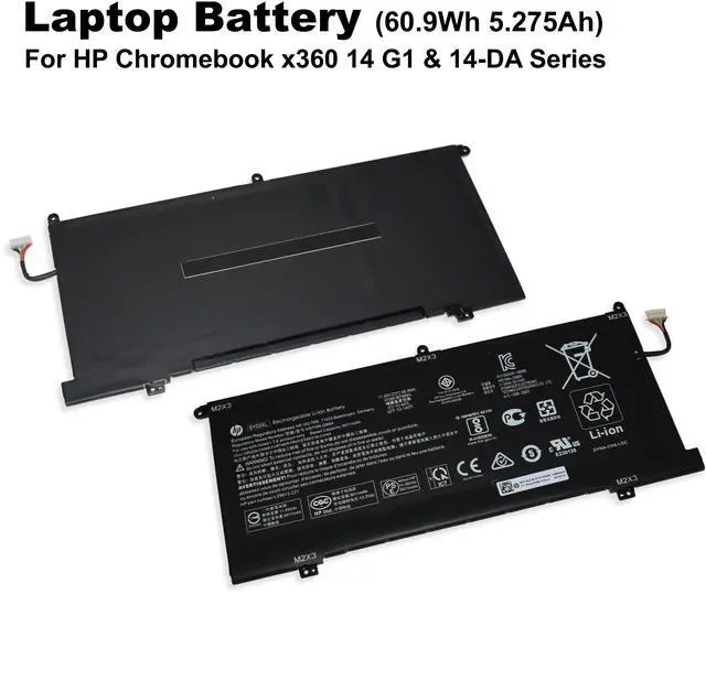 Alt view image 2 of 6 - HP Chromebook x360 14 G1 & 14-DA Series 60.9Wh 5.275Ah Laptop Battery L29959-005