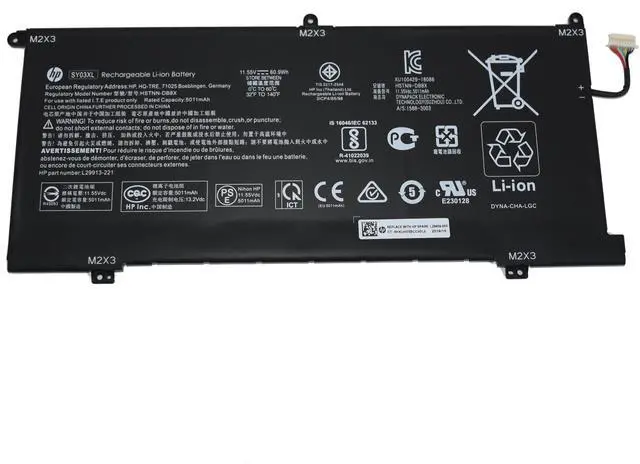 Alt view image 3 of 6 - HP Chromebook x360 14 G1 & 14-DA Series 60.9Wh 5.275Ah Laptop Battery L29959-005