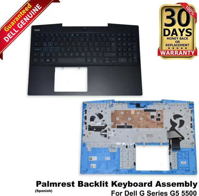 Main image of Dell G Series G5 5500 Palmrest Backlit Spanish Keyboard Assembly 3T5PH