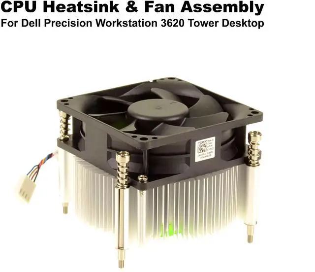 Alt view image 2 of 6 - Dell Precision Workstation 3620 Tower Desktop CPU Heatsink & Fan Assembly 61M44