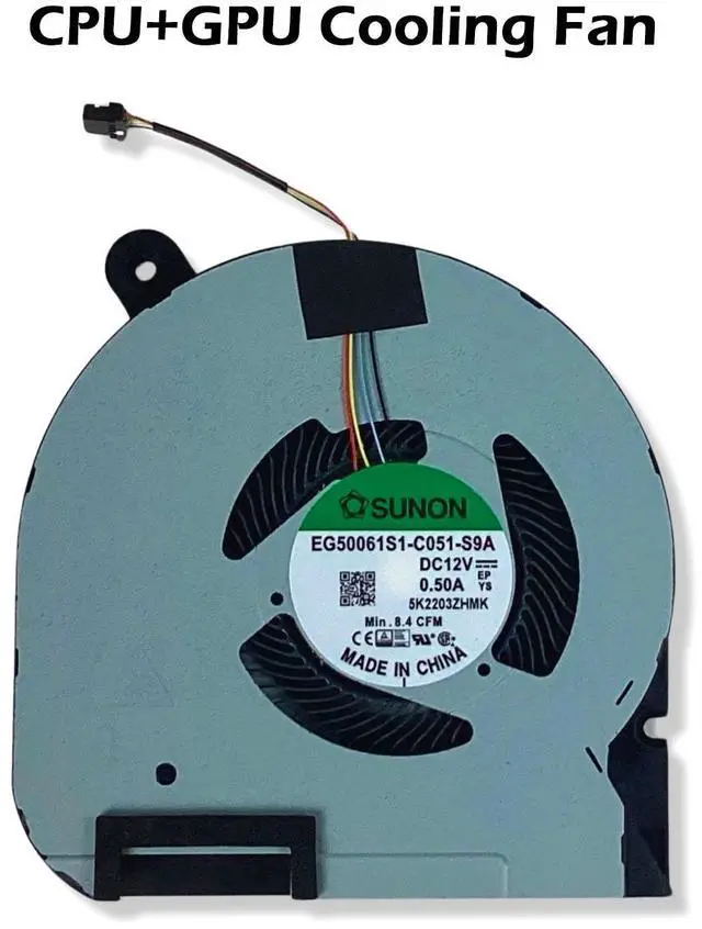 Alt view image 6 of 6 - Dell G7 17 7700 CPU Cooling Fan EG50061S1-C050-S9A DC12V 0.52A WMJ4N