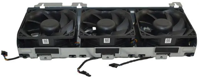 Alt view image 5 of 5 - Dell Precision T3610 T5610 Triple Front Cooling Fan Assembly 1B33FUE00 4-Pin PWM MW96M - OEM