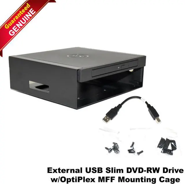 Main image of Dell External USB Slim DVD-RW Drive w/ OptiPlex MFF Mounting Cage CKWTH
