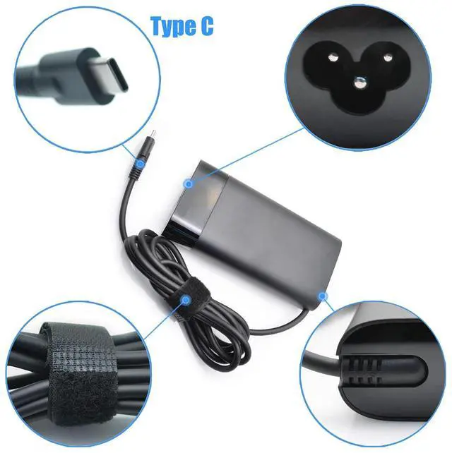 Alt view image 7 of 8 - Genuine 90W USB-C AC Adapter For HP ENVY 15-fe 15-ew 17-cr 17-cw 904144-850