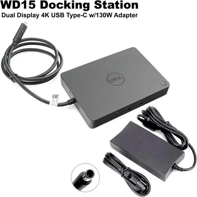 Alt view image 2 of 7 - Dell WD15 USB Type-C Docking Station 5FDDV