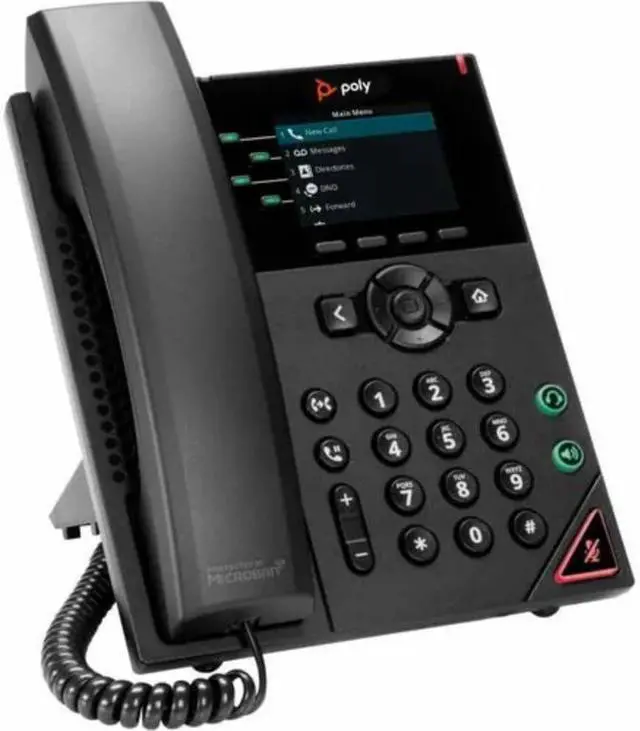 Alt view image 4 of 4 - HP Poly OBi VVX 250 IP Phone Corded Corded Desktop Wall Mountable  Black Model 89K69AA#ABA