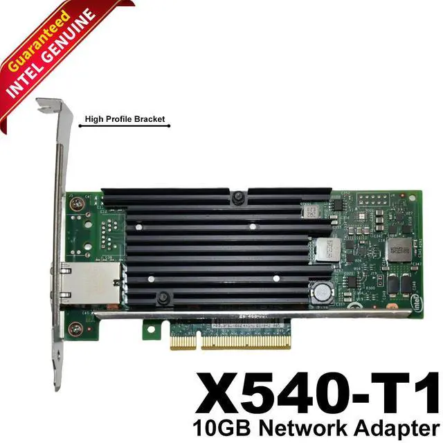 Alt view image 2 of 7 - Intel X540-T1 X540T1BLK 1-Port 10GbE Ethernet Converged Network Adapter