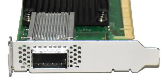 Alt view image 6 of 7 - Dell 6FKDT Mellanox ConnectX-5 VPI CX555A Single Port 100Gb QSFP PCI-e 3.0 X16 Network Adapter LP Ref