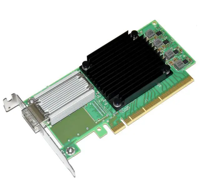 Alt view image 5 of 7 - Dell 6FKDT Mellanox ConnectX-5 VPI CX555A Single Port 100Gb QSFP PCI-e 3.0 X16 Network Adapter LP Ref