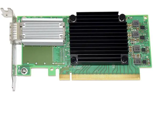 Alt view image 4 of 7 - Dell 6FKDT Mellanox ConnectX-5 VPI CX555A Single Port 100Gb QSFP PCI-e 3.0 X16 Network Adapter LP Ref