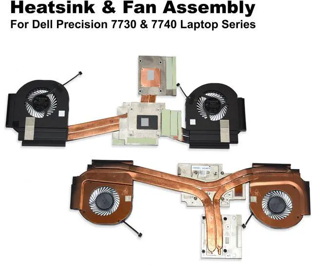 Alt view image 3 of 7 - 59N74 Dell Precision 7740 Genuine OEM Heatsink Fan Assembly