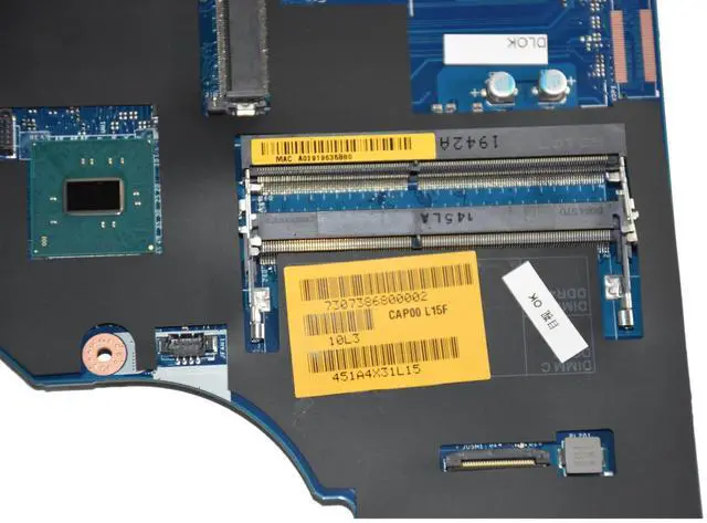 Alt view image 7 of 8 - CAP00 LA-E311P Dell Precision 7520 Intel Xeon E3-1545M V5 CPU Laptop Motherboard Jyfwj 0JYFWJ Laptop Motherboards