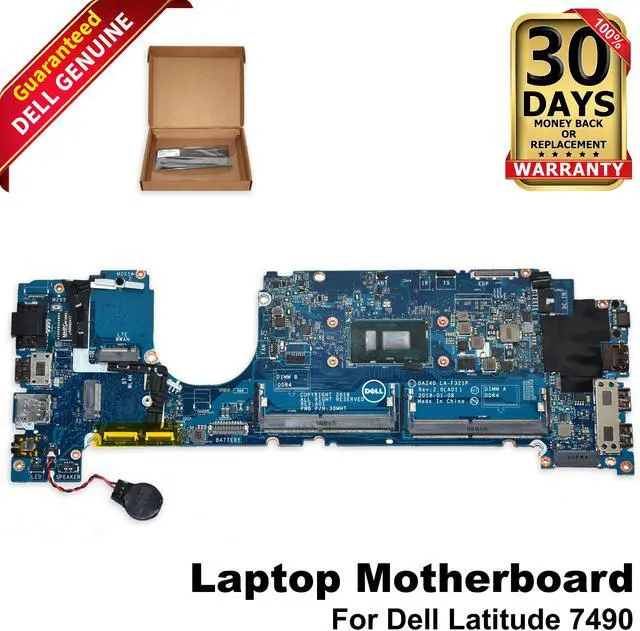 Alt view image 2 of 7 - Dell Latitude 7490 Intel Core I5-8350U CPU Laptop Motherboard C56HH 0C56HH Laptop Motherboard