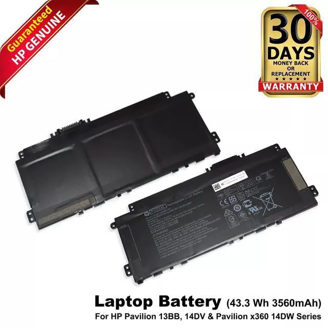 Alt view image 2 of 6 - L43267-005_UB Genuine HP Envy 17-CG 15T-DR 15Z-DS 55.67WH 15.12V 3470MAH Battery L43267-005 Laptop Batteries