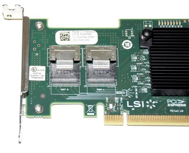 Alt view image 4 of 7 - LSI SAS 9210-8i 8-port 6Gb/s PCIe x8 HBA RAID SATA Controller card=M1015 9211-8I