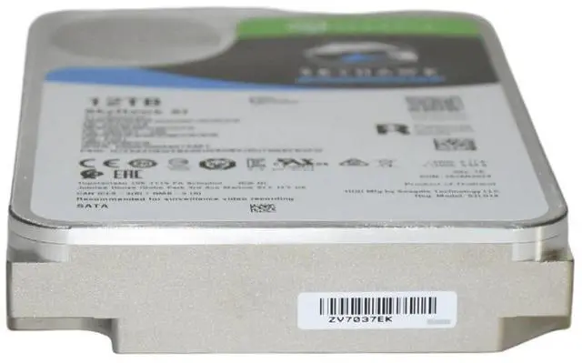 Alt view image 7 of 10 - Seagate SkyHawk AI ST12000VE001 12TB 7200 RPM 256MB Cache SATA 6.0Gb/s 3.5" Internal Hard Drive Bare Drive