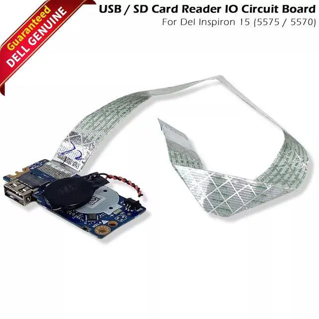 Alt view image 4 of 9 - Dell Inspiron 5575 5570 USB SD Card Reader IO Circuit Board  No ODD PXH3Y