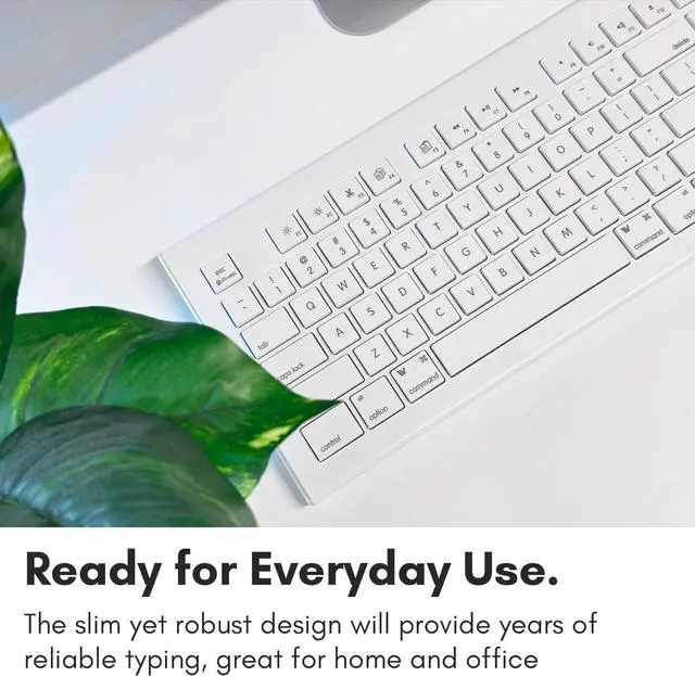 Alt view image 11 of 13 - Macally Full Size USB Wired Keyboard (MKEYE) for Mac and PC (White) w/ Shortcut Hot Keys