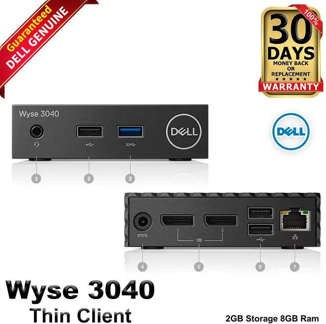 Main image of Dell Wyse 3040 Thin Client Intel Atom X5-Z8350 8GB SSD 2 GB DDR3 SDRAM 895W8