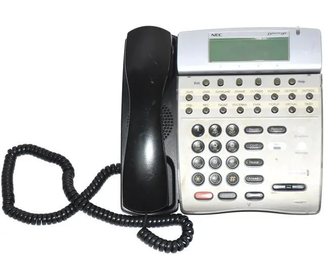Alt view image 3 of 7 - NEC ITR 16D-1 Black IP Display Phone 16-Line Speakerphone w/ LCD & Headset Jack
