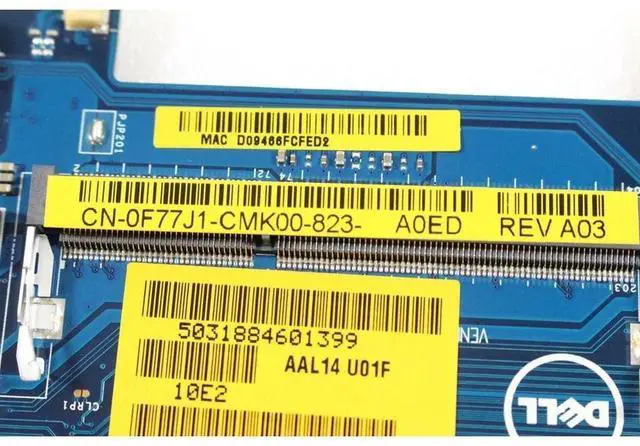 Alt view image 5 of 5 - Dell Inspiron 15 5552 Pentium N3700 1.6GHz Notebook Motherboard F77J1