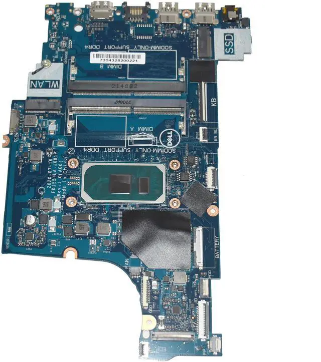 Alt view image 5 of 7 - Dell Inspiron 5593 Intel Core i5-1035G1 1.0GHz  Laptop Motherboard 47MF0