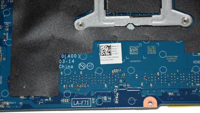 Alt view image 7 of 7 - Dell Latitude 5591 Intel Core i7-8850H CPU and Discrete Nvidia Graphics Laptop Motherboard 7TTKR