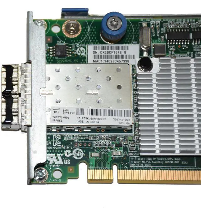 Alt view image 5 of 7 - HP FlexFabric 701531-001 10Gb 2-port 534FLR-SFP+ Adapter