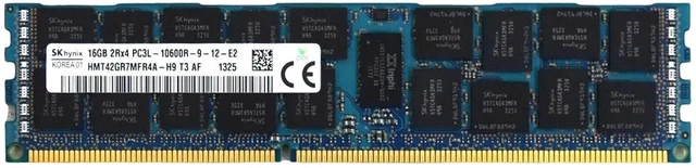 Alt view image 4 of 5 - SK Hynix HMT42GR7MFR4A-H9 16GB PC3-10600 DDR3-1333MHz 2Rx4 ECC Memory Module - OEM