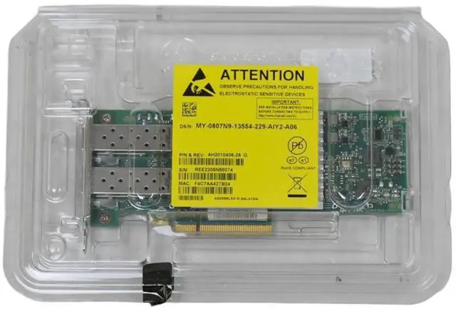 Alt view image 7 of 7 - Dell 807N9 QLogic QL41112 Dual Port 10Gb SFP+ PCIe Low Profile NIC