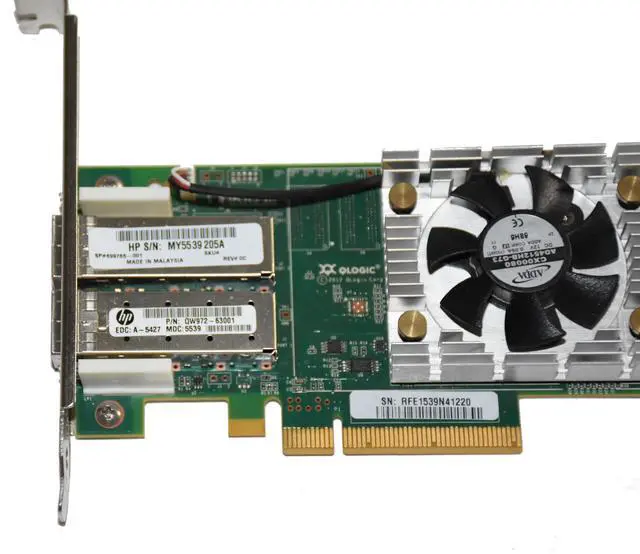 Alt view image 4 of 7 - HP QLogic QLE2662 Dual Port 16Gb SFP+ Fibre Host Bus Adapter 699765-001