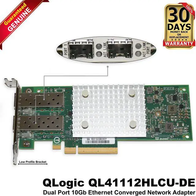 Main image of Dell QLogic QL41112HLCU-DE Dual Port 10Gb Ethernet Converged Network Adapter 807N9