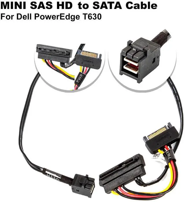 Main image of Dell PowerEdge T630 18.5" SFF-8643 SFF-8482 Mini-SAS HD to SAS/SATA Cable 0H2F7