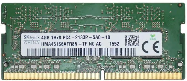 Alt view image 4 of 4 - SK Hynix 4GB DDR4-2133 SODIMM RAM HMA451S6AFR8N-TF - PC4-17000P, Single Rank