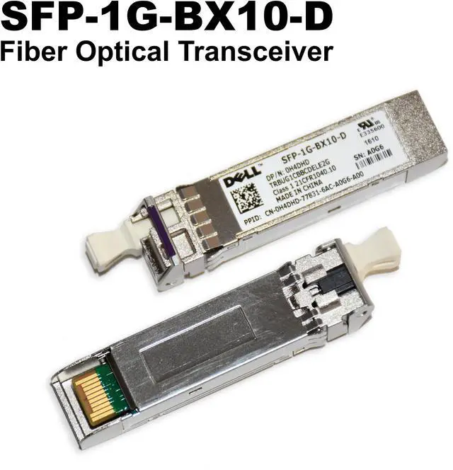 Alt view image 2 of 6 - Dell SFP-1G-BX10-D Fiber Optical Tranceiver H4DHD