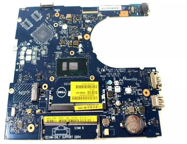 Alt view image 3 of 5 - Dell Inspiron 15 5566 LA-D871P Motherboard i3-7100U 2.4GHz Intel Graphics DMD9K