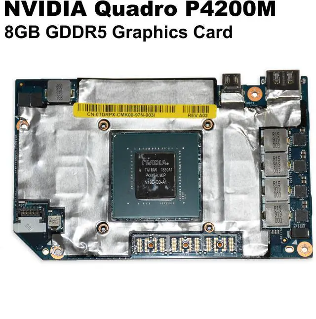 Alt view image 2 of 6 - Dell NVIDIA Quadro P4200M 8GB GDDR5 Graphics Card TDRPX