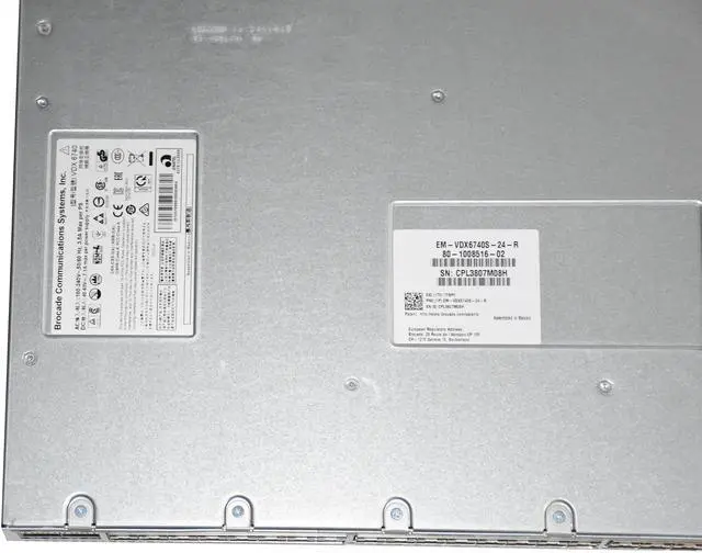 Alt view image 7 of 7 - Dell Brocade VDX 6740 48x 10GbE SFP+ & 4x 40Gb QSFP+ L3 Network Switch 100-585-169-01