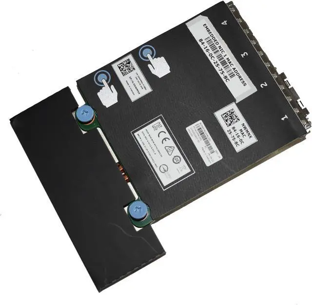 Alt view image 4 of 7 - Dell Broadcom 57412 Dual Port 10Gb SFP+ & Dual Port 1GBase-T Network Daughter Card NWMNX