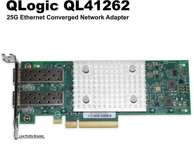 Alt view image 6 of 7 - Dell QLogic QL41262 25G Dual Port Ethernet Converged Network Adapter 415DX