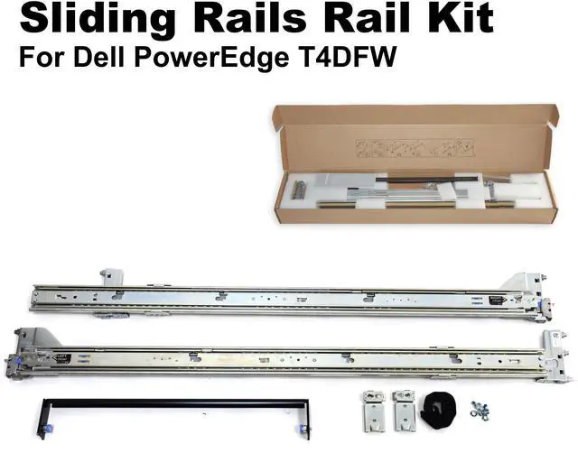 Alt view image 2 of 5 - Dell PowerEdge R940XA 2U Sliding Rail Kit T4DFW Heavy-Duty Server Rack Rails